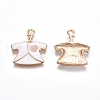 Light Gold Plated Alloy Enamel Pendants PALLOY-TAC0009-76-2