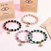 ANATTASOUL 4Pcs 4 Style Natural & Synthetic Mixed Gemstone Beaded Stretch Bracelets Set BJEW-AN0001-64-7