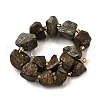 Raw Rough Natural Pyrite Beads Strands G-Z087-A06-3