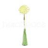 Panda Brass Bookmark with Tassel for Reader AJEW-WH0029-61-2