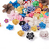 80pcs 8 styles Handmade Polymer Clay 3D Flower Plumeria Beads CLAY-TA0001-14-8