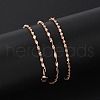 Brass Singapore Chains Necklaces for Women NJEW-D302-36RG-2