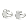 304 Stainless Steel Cuff Rings Components STAS-Z138-02P-02-3