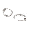 Rack Plating Brass Hoop Earrings EJEW-N055-34P-RS-2