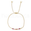 Natural Tourmaline Braided Bead Bracelets ZQ6414-2-1