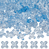 SUNNYCLUE 180Pcs Transparent Spray Painted Glass Beads GLAA-SC0002-46-1