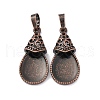 Brass Pendant Cabochon Settings KK-U074-05R-1