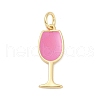 Brass Enamel Pendants KK-U062-02B-02-1