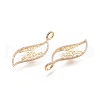 Brass Micro Pave Clear Cubic Zirconia Pendants KK-G436-13G-3