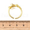 Brass Micro Pave Cubic Zirconia Cuff Rings for Women RJEW-H247-05G-5