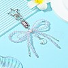 Alloy Glass Chip Pendant Decoration HJEW-FZ00039-6