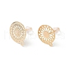 BENECREAT 24Pcs 4 Style Brass Stud Earring Findings KK-BC0008-78-3