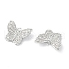 Brass Micro Pave Clear Cubic Zirconia Pendants KK-E068-VF249-3