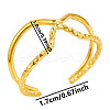 Stylish Adjustable Irregular Stainless Steel Cuff Open Rings AM4339-2-3