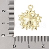Rack Plating Alloy with Rhinestone Pendants FIND-B037-03G-02-3