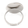 Non-Tarnish 304 Stainless Steel Adjustable Ring Findings STAS-R123-13P-3