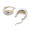 Rack Plating Brass Hoop Earrings EJEW-C101-07GP-2