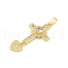 Brass Micro Pave Cubic Zirconia Pendants KK-D317-111G-2
