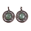 Natural Green Aventurine Pendants G-Q158-03-08-1