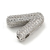 Platinum Plated Brass Micro Pave Cubic Zirconia Pendants KK-L073-001P-V-2