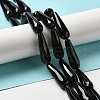 Black Onyx Beads Strands G-E039-FD1-30x10mm-1