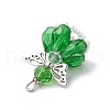 Faceted Glass Pendants PALLOY-MZ00583-09-4