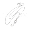 Infinity Snake 304 Stainless Steel Pendant Necklaces NJEW-M096-04P-2