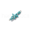 10Pcs 2 Colors Starfish & Rondelle Dyed Synthetic Turquoise Beaded Connector Charms PALLOY-JF03948-5