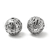 304 Stainless Steel Hollow Round Beads STAS-P319-13P-1