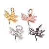 Brass Micro Pave Cubic Zirconia Charms ZIRC-K045-09-1