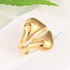 Teardrop 304 Stainless Steel Open Cuff Rings RJEW-R018-01G-02-2