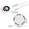 Alloy Rhinestone Flower Long Pins FIND-WH0111-322-2