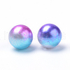 Rainbow Acrylic Imitation Pearl Beads OACR-R065-3mm-A06-2