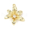 Brass Micro Pave Clear Cubic Zirconia Pendants KK-Z106-01G-04-1