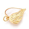 Brass Micro Pave Clear Cubic Zirconia Pendants KK-N268-46G-2