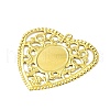 Rack Plating Iron Hollow Big Pendant Cabochon Settings IFIN-Q134-03G-2