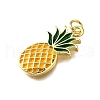 Brass Enamel Pendants KK-B136-07G-08-2
