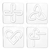 Acrylic Earring Handwork Template TOOL-WH0152-010-1