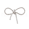 Non-Tarnish 304 Stainless Steel Twisted Bowknot Links Connector Charms STAS-S125-01P-1