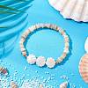 Natural Freshwater Shell Beads Stretch Bracelets for Women BJEW-TA00602-1