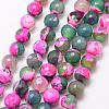 Natural Fire Crackle Agate Bead Strands X-G-K166-06F-8mm-12-1