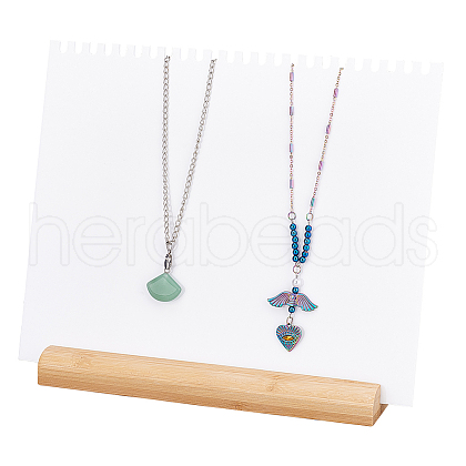 Acrylic Necklace Display Planks NDIS-WH0009-14B-1