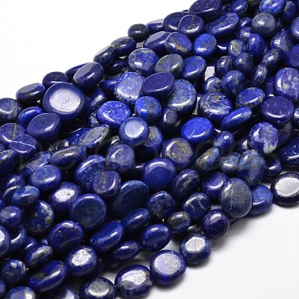 Natural Lapis Lazuli Gemstone Nuggets Bead Strands G-J336-31-1