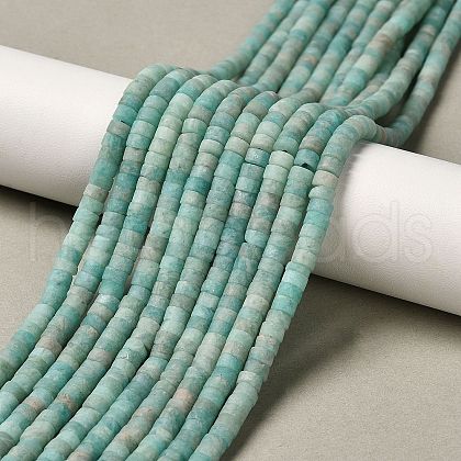 Natural Amazonite Beads Strands G-P575-B41-4x2mm-1