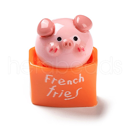 Opaque Resin Cute Pig Imitation Food Decoden Cabochons CRES-M016-01B-1