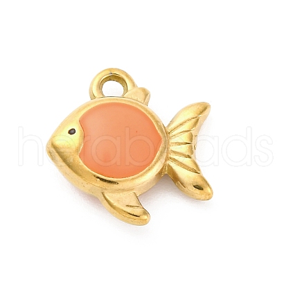 304 Stainless Steel Enamel Pendants STAS-B085-38G-02-1