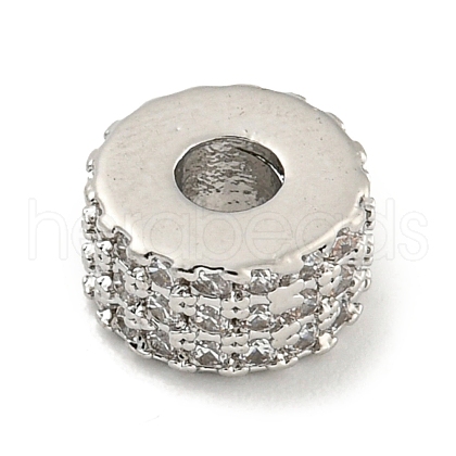 Rack Plating Brass with Cubic Zirconia Beads KK-B091-04B-04P-1