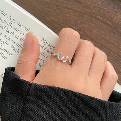 S925 Stainless Steel Cuff Rings for Women FS-WG79458-19-1