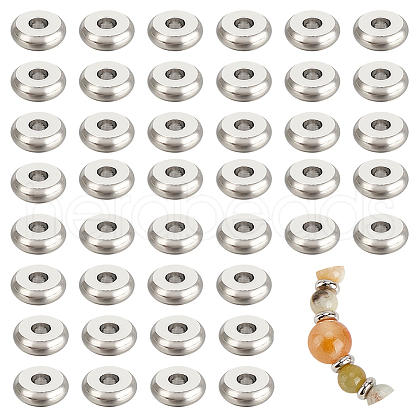 BENECREAT 150Pcs Real Platinum Plated Brass Spacer Beads KK-BC0014-20-1