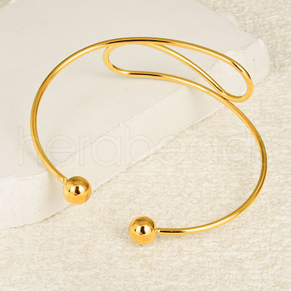 Exaggerated 304 Stainless Steel Open Cuff Bangles PA0789-2-1